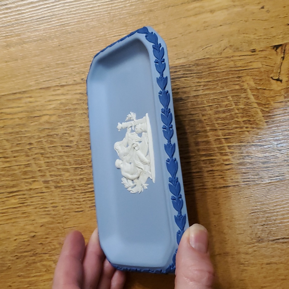 Wedgwood Jasperware Trinket‎ Tray With Wedgwood Blue & Portland Blue Myth Relief - Picture 4 of 8